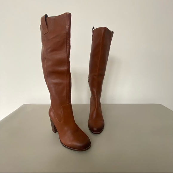 Gianni Bini Brown Knee-High Leather Boots - Picture 7 of 8